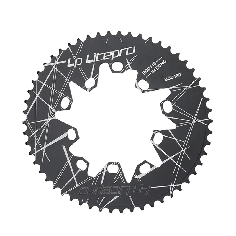 Litepro BMX Oval bicycle chainring bcd 130 BCD110 folding bicycle sprocket 52T 54T 56T 58T 60T aluminum alloy chainring