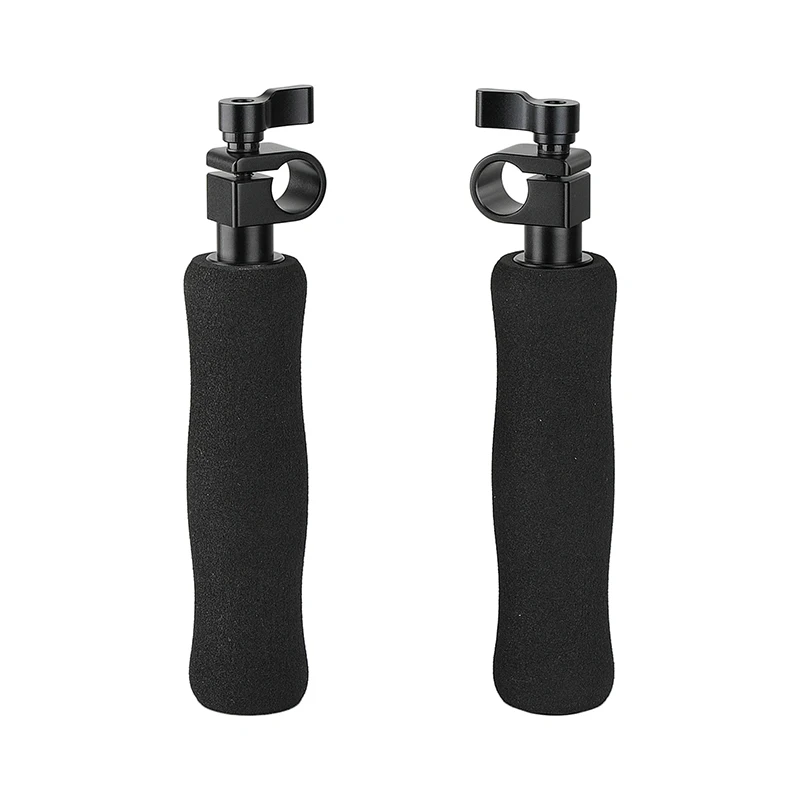 CAMVATE A Pair DSLR Handle Grips Camera Handgrip With 15mm Single Rod Clamp Adapter For Camera Shoulder Mount Rig 15mm Rod Rig