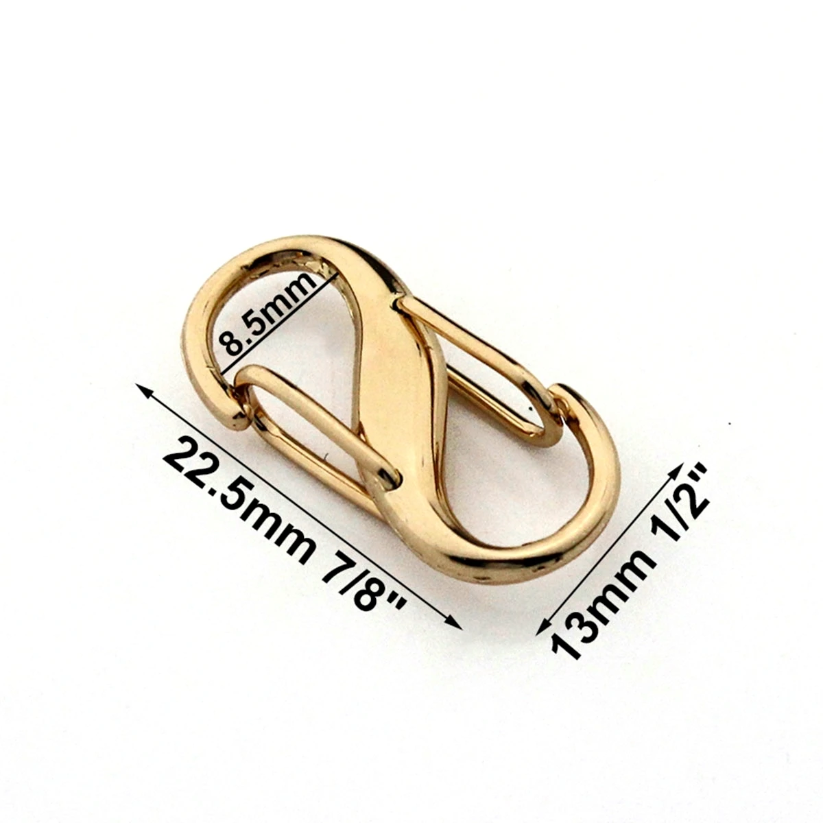 2pcs Metal S-type Buckle Fashion Mini Snap Hook Necklaces Connectors For Leather Craft Bag Key Ring DIY Jewelry Findings