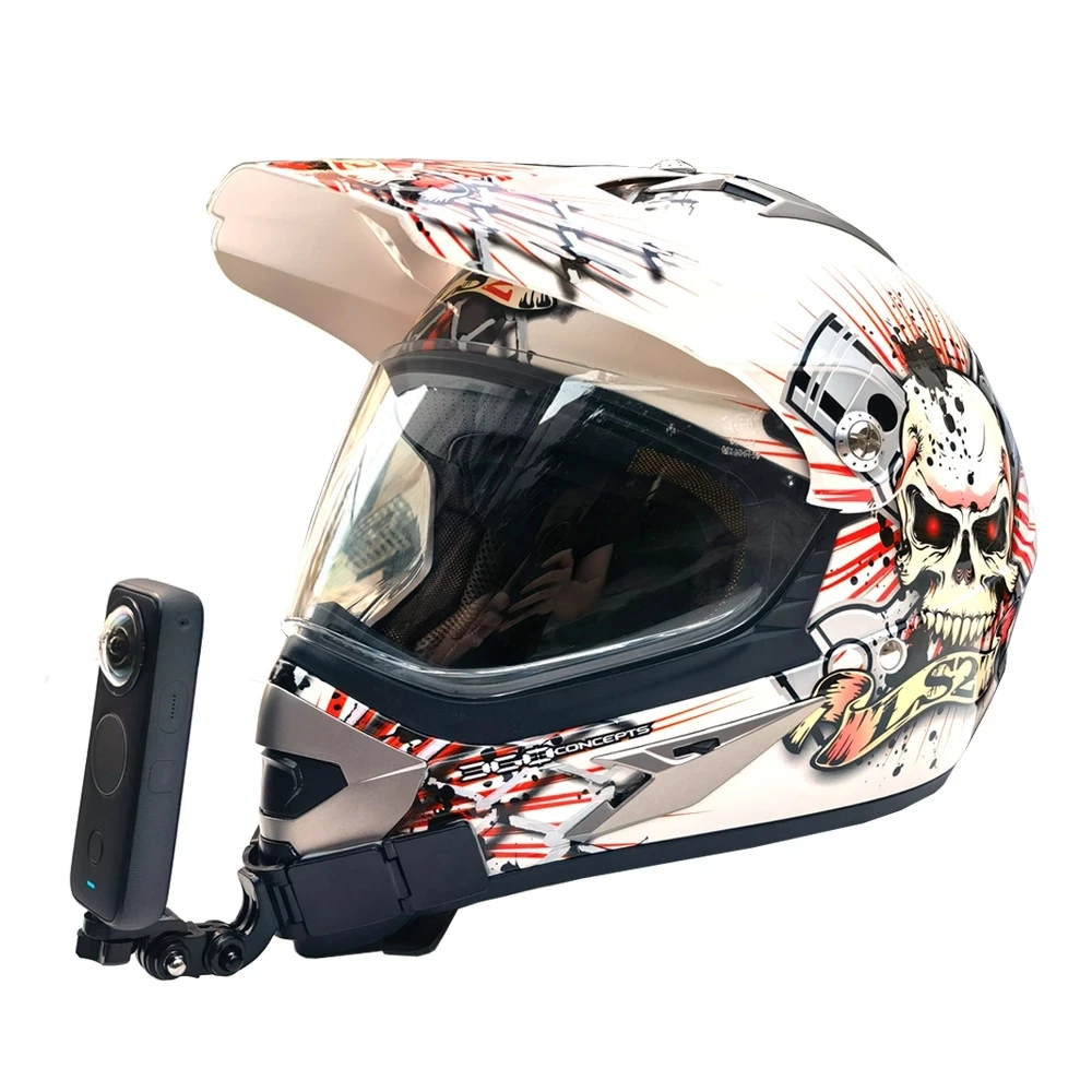 TUYU كامل الوجه خوذة الذقن جبل حامل ل GoPro بطل 11 10 9 SJCAM SJ4000 DJI Insta360 آيفون 14 13 12 دراجة نارية خوذة حامل