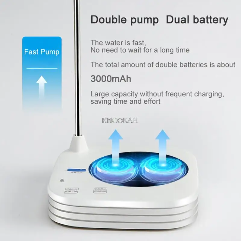 موزع مياه كهربائي قابل لإعادة الشحن ، مضخة مياه منزلية ، دلو نقي ، ضغط لاسلكي