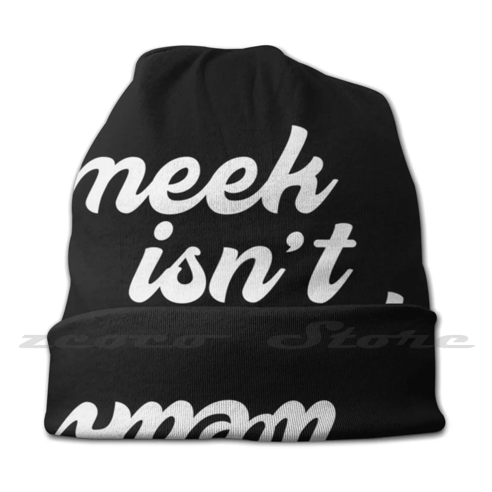 Meek Isn'T Weak Knit Hat Hedging Cap Soft Elasticity Outdoor Sports Leisure Hippie Hippie Chick Hippie Chic Flower Child Flower