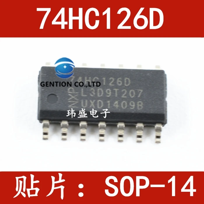 

10PCS 74HC126 74HC126D SN74HC126DR SOP14 logic chip in stock 100% new and original