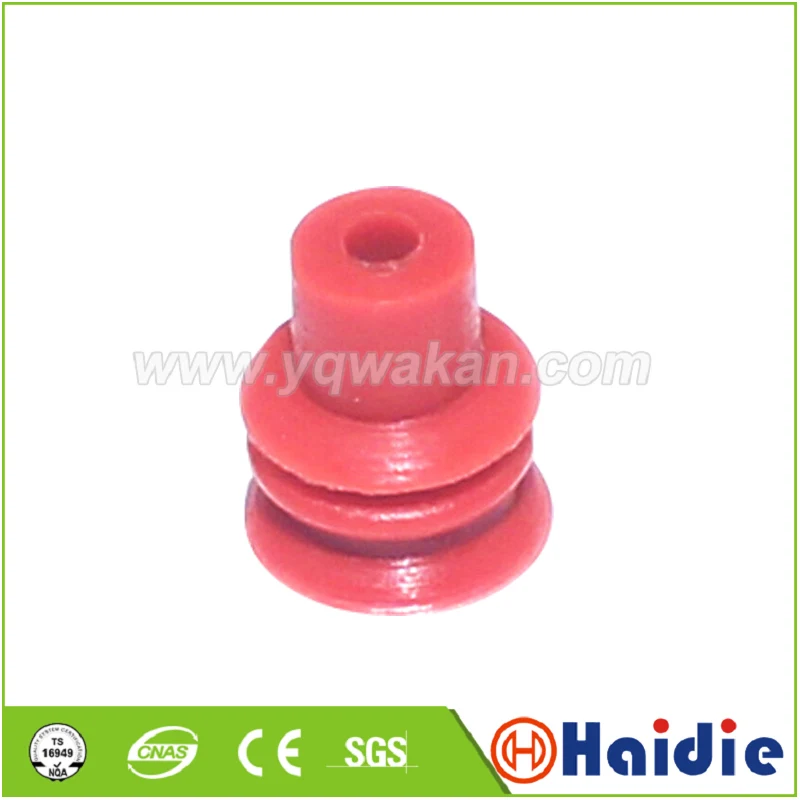 

100pcs automotive plug silicone rubber seal HDZ-34 red wire seals for auto connector