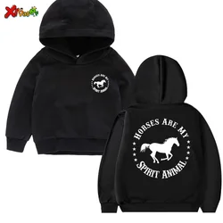 Girl Hoodie Sweatshirt Kids Hooded Horse Lover Clothing Children's Clothing Boys Sweatshirt Toddler Baby Clothes Girls Hoodies