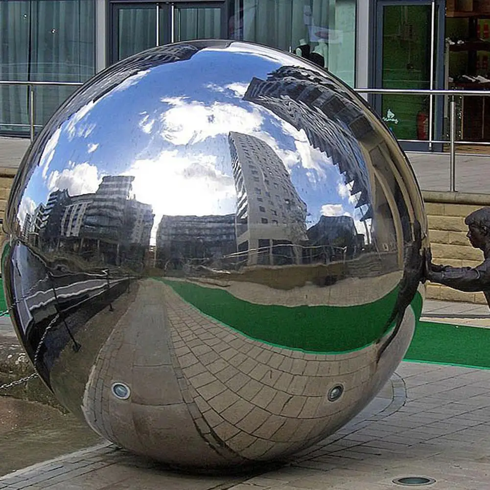 19mm~150mm 304 Stainless Steel Ball High Gloss Sphere Mirror Hollow Ball For Home Garden Decoration Supplies Ornament