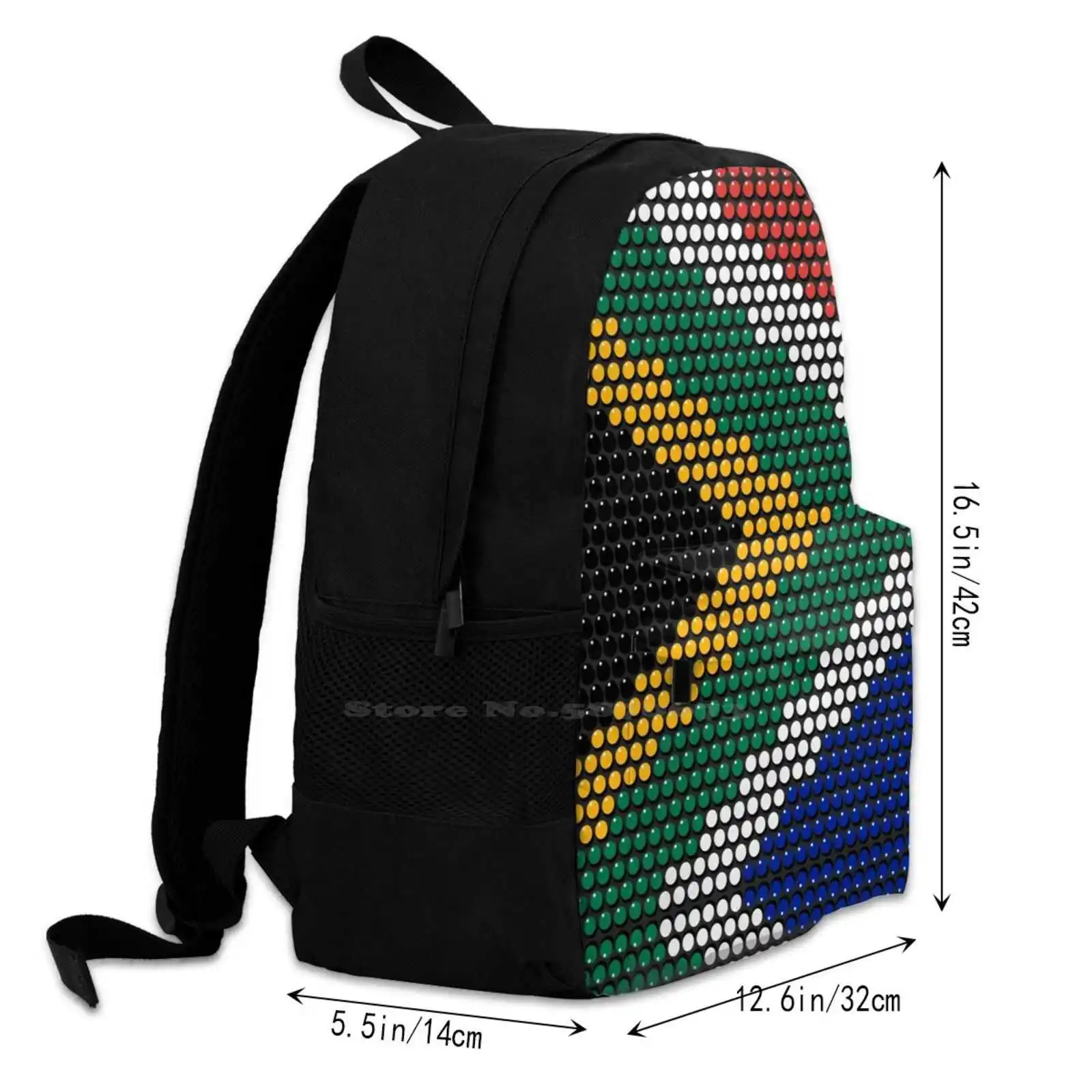 South Africa Flag Traditional Beadwork Effect New Arrivals Satchel Schoolbag Bags Backpack South Braai African Beadwork