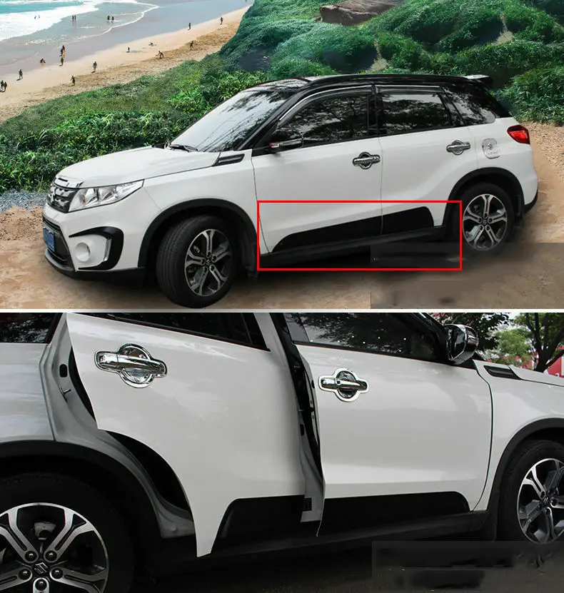 

Fit For Suzuki Vitara Escudo 2015 2016 2017 Bar Guards Door Body Moulding Cover Trim