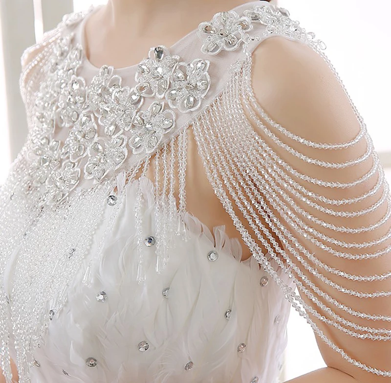 NSY New Crystal Vintage Shoulder Necklace Wedding Necklace Chain Lace  Jewelries Accessories vintage jewelry lace necklaces image 2