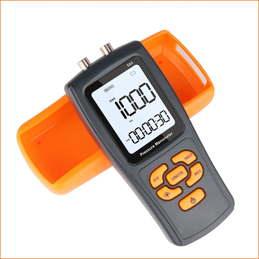 RZ Pressure Gauge Digital Pressure Manometer handheld Differential Pressure Gauge Manometer Range 2.49KPa Air Pressure Meter