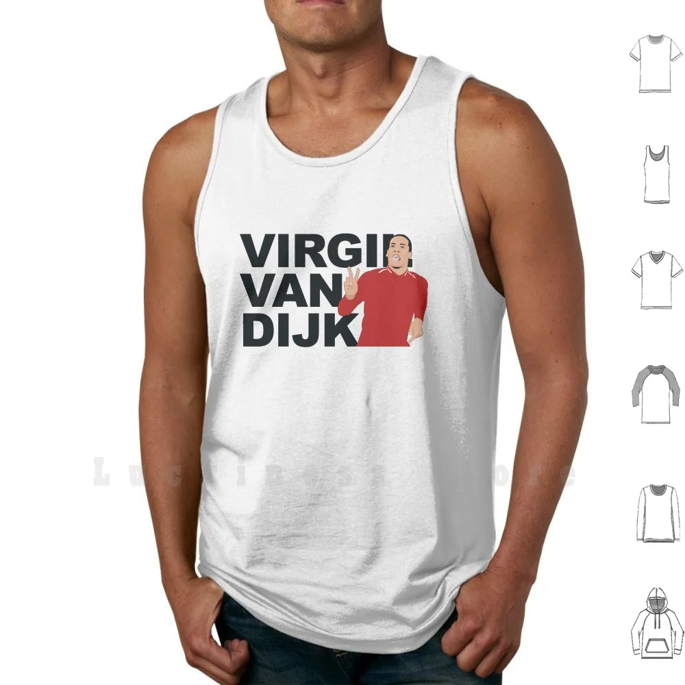 Virgil Van Dijk ( Black ) Tank Tops Vest 100% Cotton Virgil Van Dijk Virgil Vvd Mohamed Salah Sadio Mane Henderson Divock