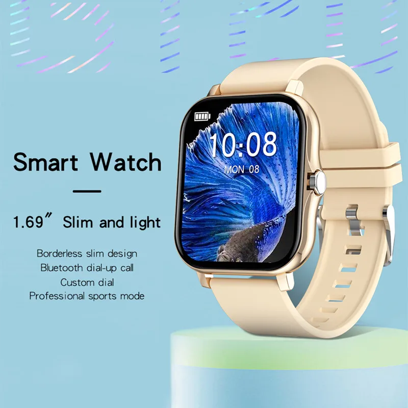 GT20 Smart Watch Full Screen Touch Women Sports Fitness Tracker Bluetooth Call Heart Rate Monitoring Pedometer Smartwatch Men