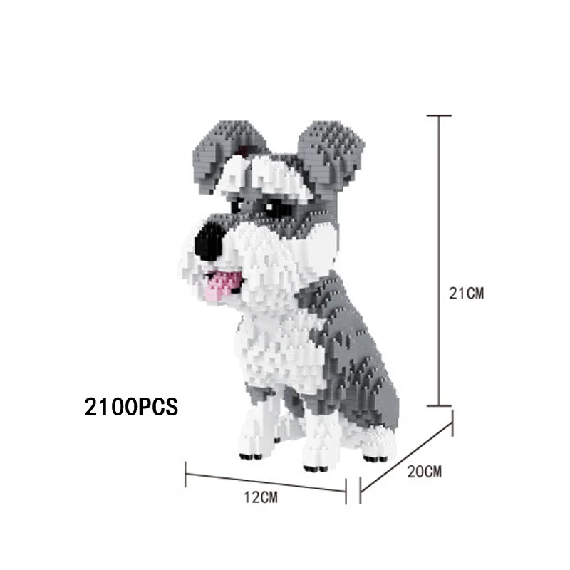 Mooie Huisdieren Dieren Nanobricks Siberische Husky Corgi Poedel Schnauzer Hond Micro Diamond Block Puppy Educatief Speelgoed Voor Geschenken