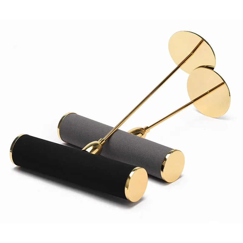 Earrings Display Stand Gold Earrings Display Rack T-Shape Earrings Showcase Golden Large