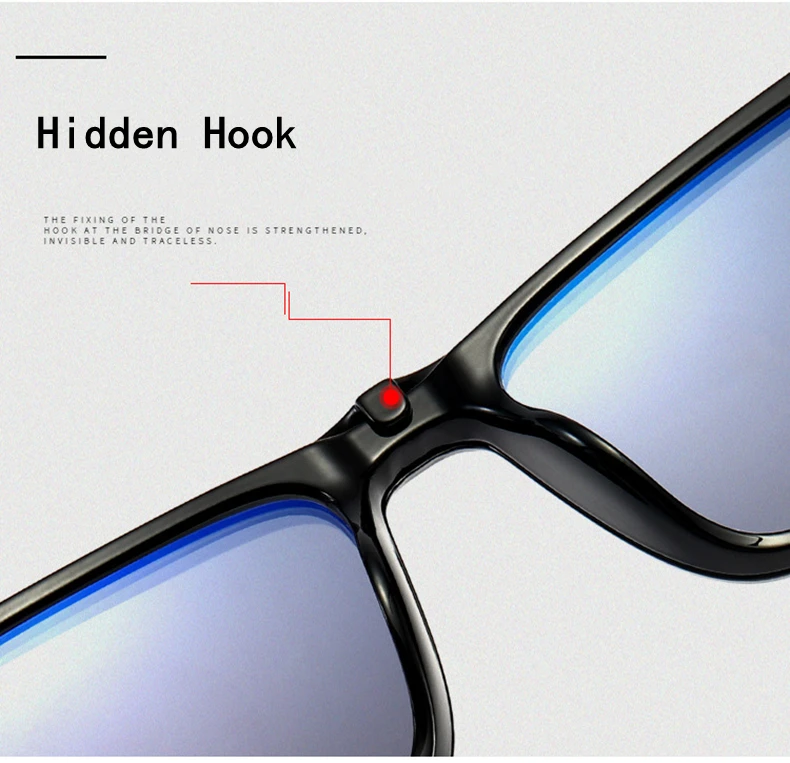 YIMARUILI Multifunktions-Sonnenbrille mit optischer Sehstärke, magnetische Clip-on-Sonnenbrille für Herren, Anti-Ultraviolett-Fahrbrille 2126 – Detail 3