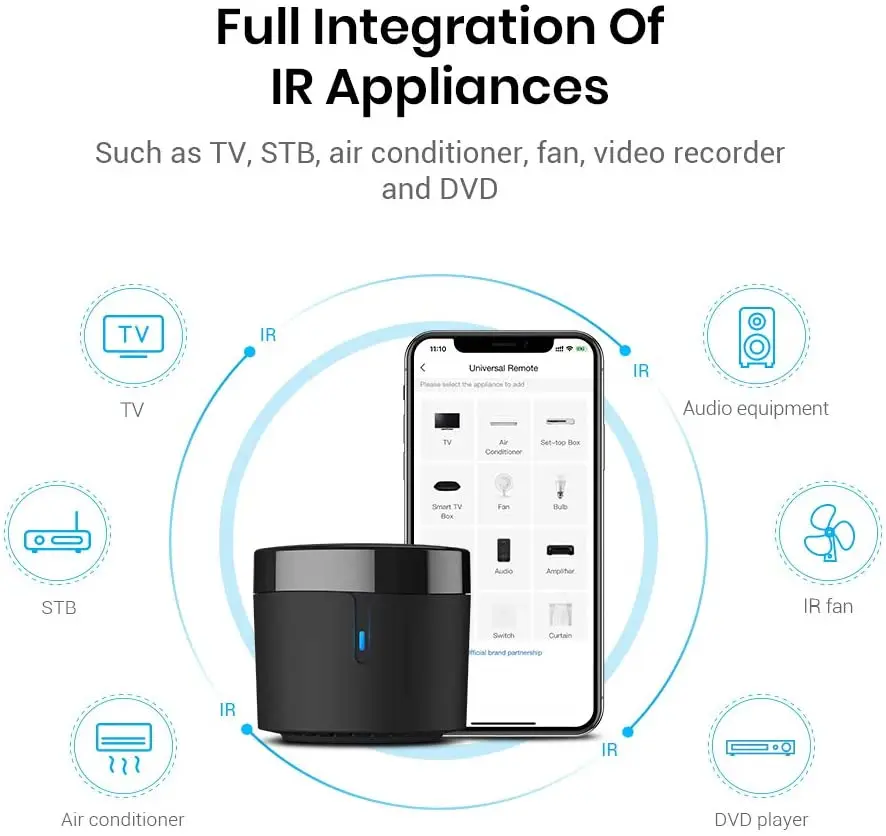 Broadlink RM4 Mini Universal Smart IR Remote Control Switch HTS2 Temperature Humidity Sensor Suporte Alexa Voice Inteligente