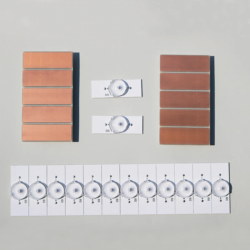 Cuentas de lámpara SMD con lente óptica para reparación de TV LED de 32-65 pulgadas, 3V, 50 Uds.