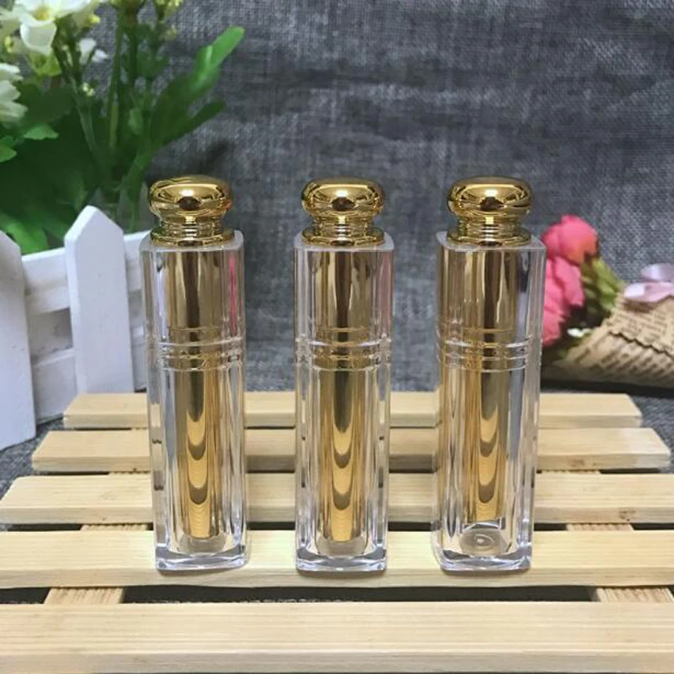 50pcs/lot DIY lipstick empty tube caliber 11.1mm oblique gold/silver supply logo screen printing