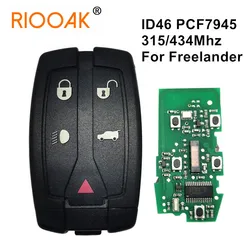 315/433Mhz ID46 7945 Chip Car Remote Key Auto Smart Remote Control Blank Key For Land Rover Freelander 2