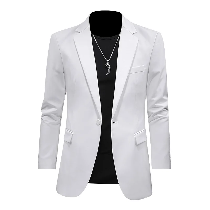 

2021 Groomsmen White Lapel Men Suits Wedding Prom Best Man Blazer Jacket Size S-5XL