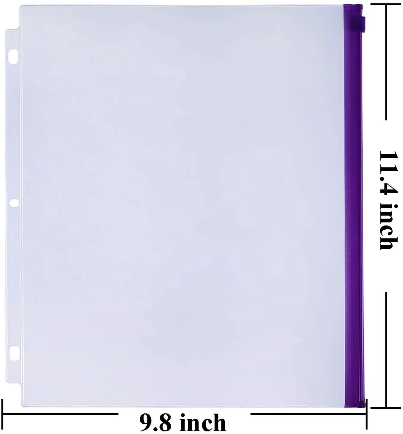 6 Pack Binder Pockets Letter Size 3 Holes 11.4