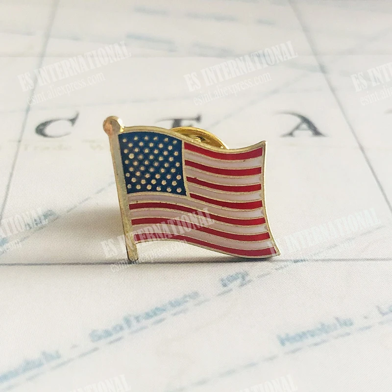 U.S.A USA America National Flag Badges Armband Embroidery Patches And Lapel Pin One Set Cloth Accessories Backpack