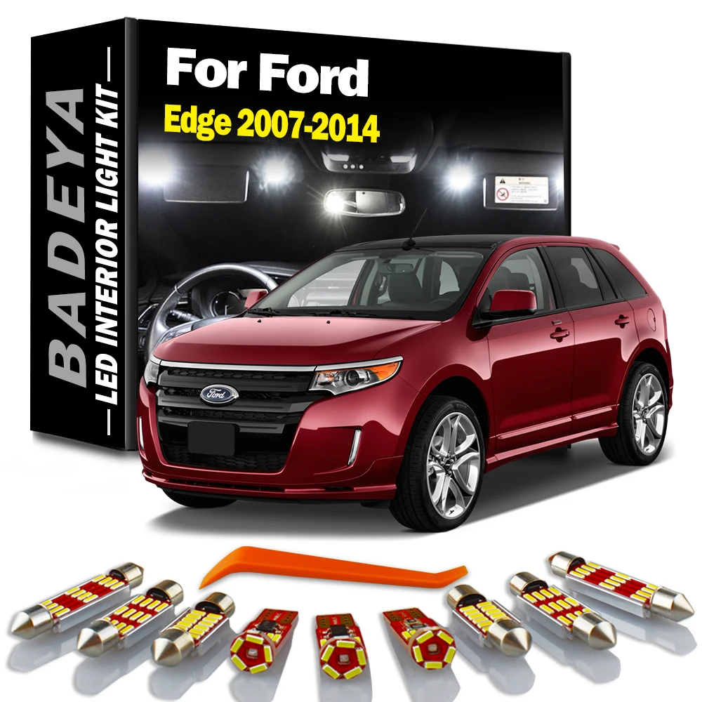BADEYA LED Interior Map Dome Trunk Light Kit For Ford Edge 2007 2008 2009 2010 2011 2012 2013 2014 Auto Led Lamp Canbus No Error