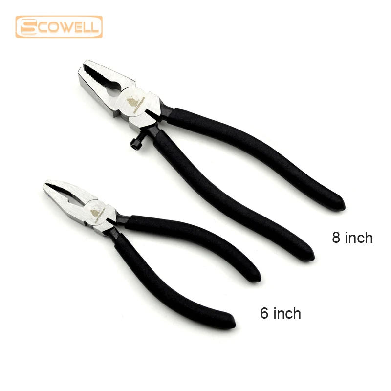 High Carbon CR-V steel Flat Nose Plier Glass Break Pliers With Adjustable Screw Running Nipper DIY Hand Tools Tile Clipper