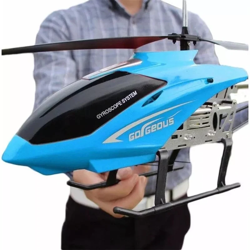 Upgrade 80cm Super Large Helicopter Toy 3.5CH Metal RC Helicopter With Lights Drone Model Outdoor Kids Toys