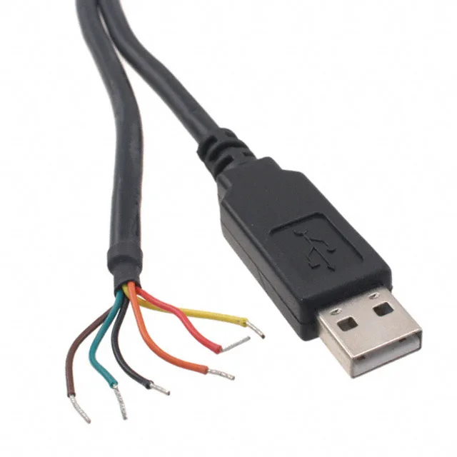 FTDI chip USB to 5V TTL UART Serial Cable wire end 1.8m TTL-232R-5V FTDI TTL-232RG-VIP-WE TTL/USB 1.8m Cable