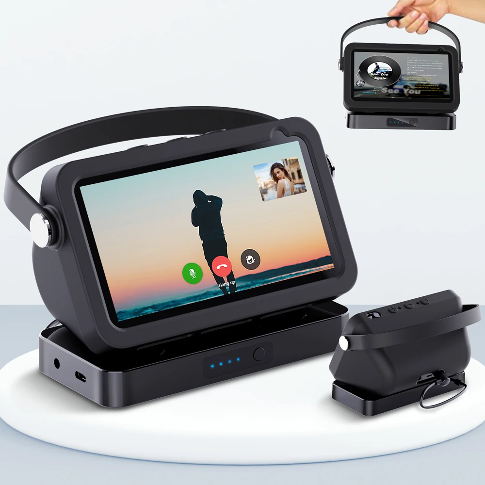 Base batteria Liboer per Echo Show 5 1st/2ndBattery base Alexa Smart Display Speaker 10000mAh carica portatile per Echo show 5