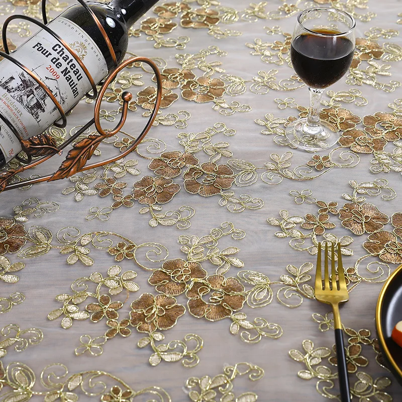Luxury Table Cloth Lace Embroidery Table Cover for Home Wedding Banquet Party Table Cloths Furniture Cover Home tablecloth