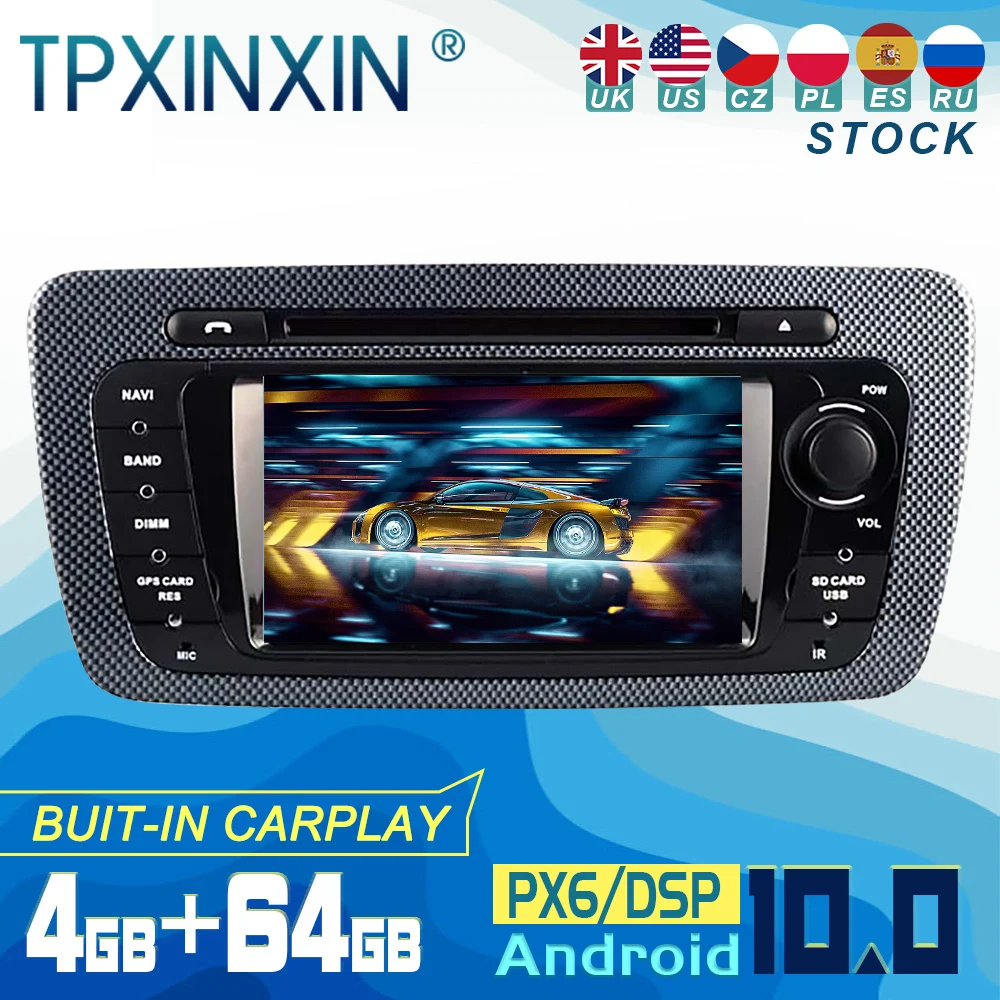

For Seat Ibiza Android 10 Carplay Radio Player Car GPS Navigation Head Unit Car Stereo CD DVD WIFI DSP BT