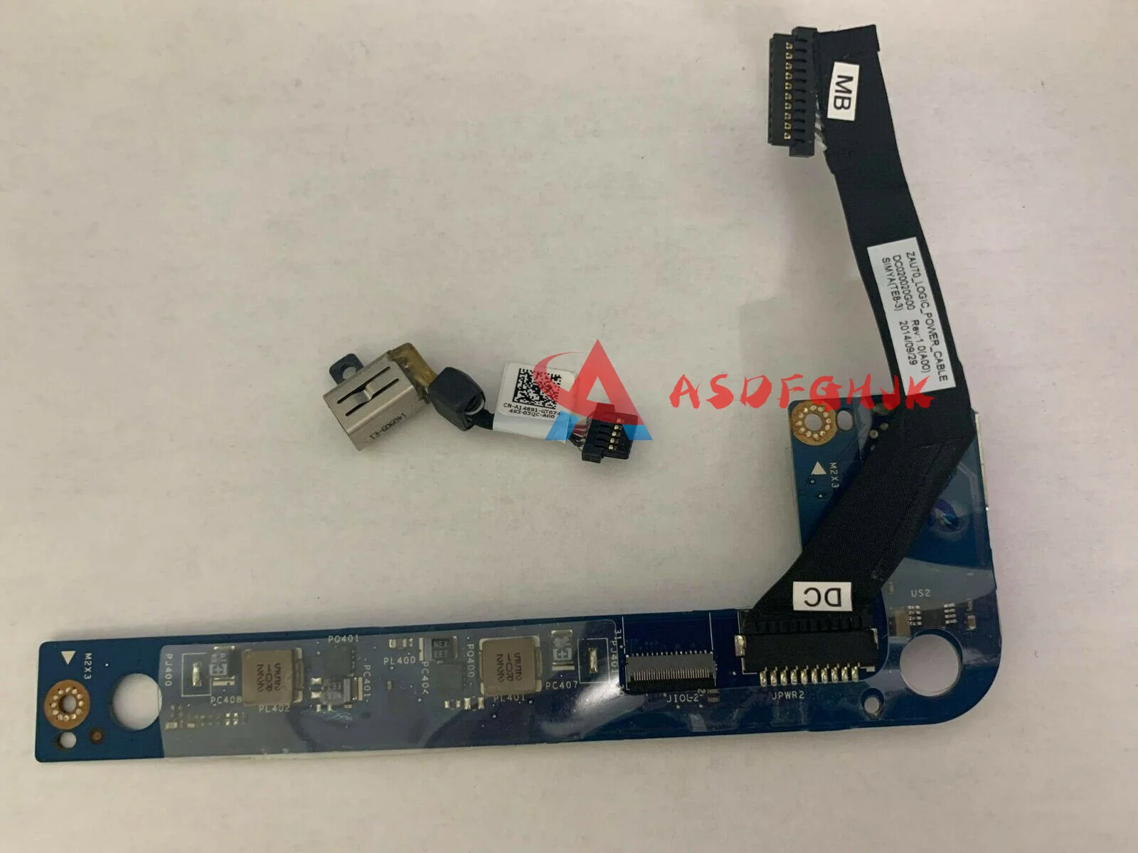 original for Dell Latitude 13 7350 USB daughterboard + 2 cable P/N gt074 dc020020g00