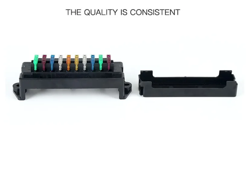 10Way Fuse Box Block Fuse Holder Box Car Vehicle Circuit Automotive Blade Car Fuse Accessory Tool with fuse and terminal