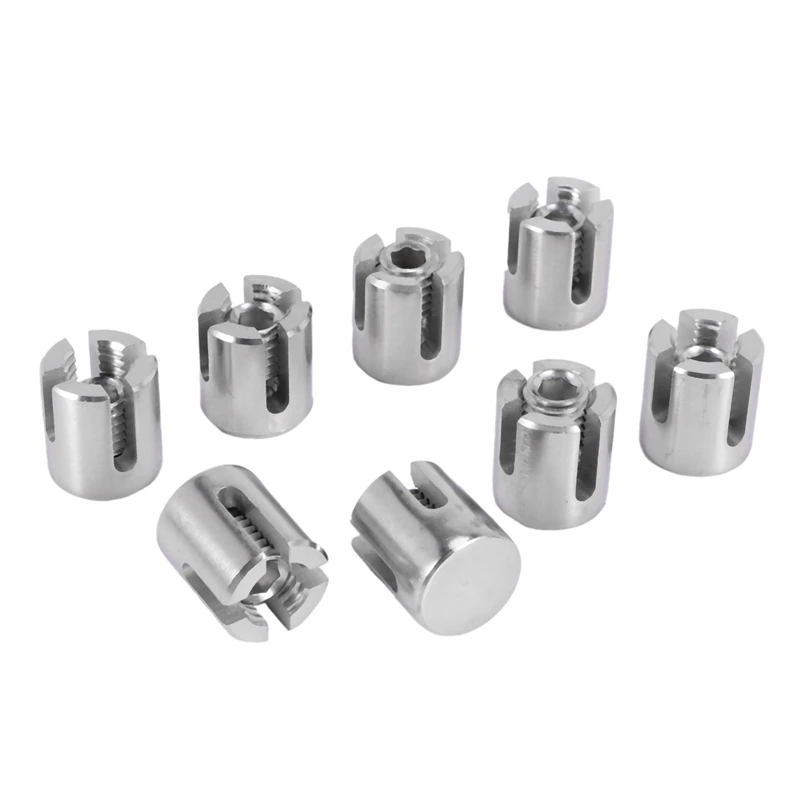 8 Pcs Stainless Steel Wire Rope Green Wall Trellis Fitting Cross Clip 3mm Wire