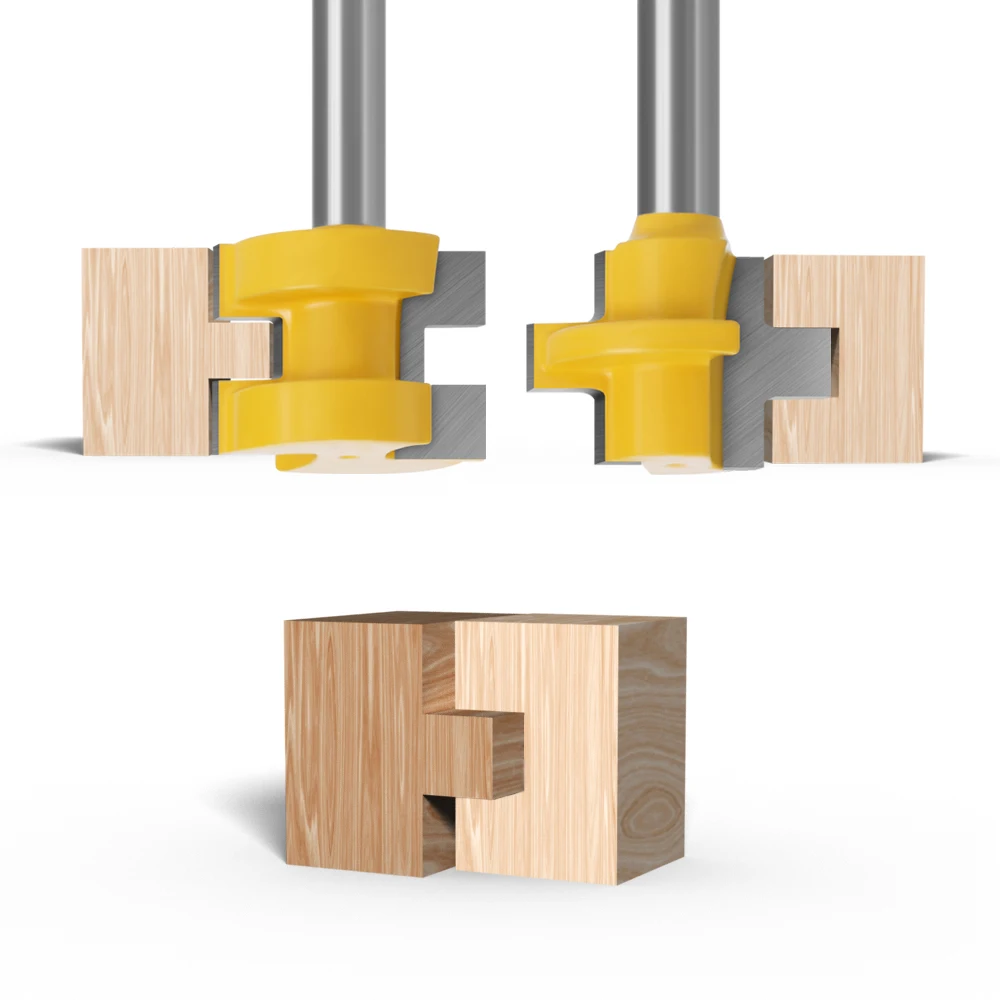 Imagem -06 - Vie-t-slot Quadrado Dente Tenon Fresa Faca de Escultura Router Bits para Ferramenta de Madeira Carpintaria Mc02140 mm Haste Pcs la
