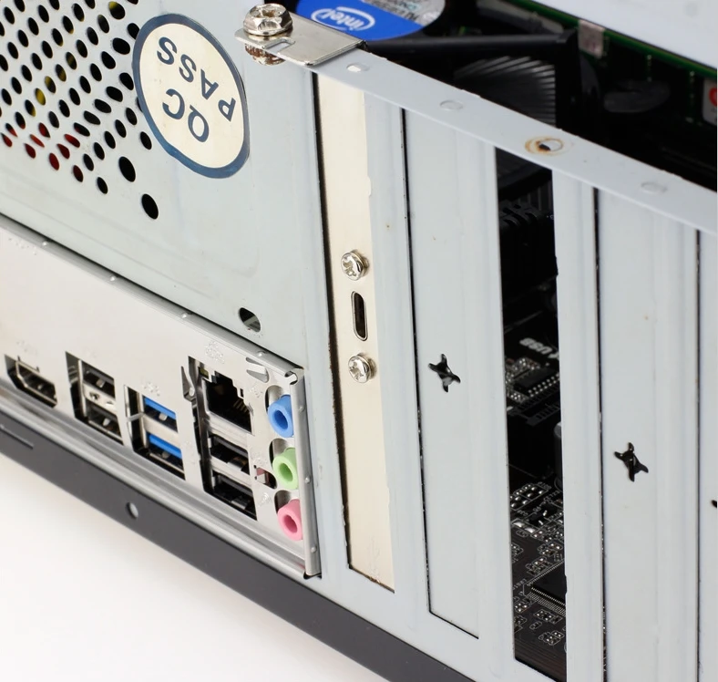 50cm Type C USB-C Female to USB 3.0 Motherboard 20Pin Panel Mount Cable With Rear PCI Back Panel Expansion Bracket