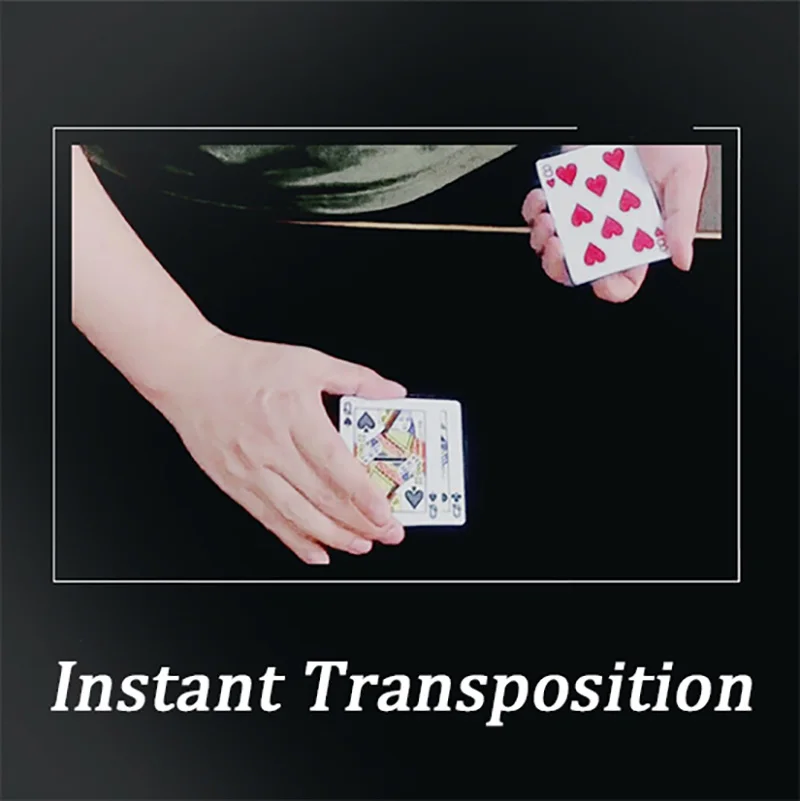 Instant Transposition Magic Tricks Playing Card Change Position Close Up Street Illusion Gimmick Mentalism Puzzle Toy Magia Card