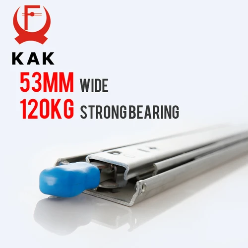 Imagen 2 del producto KAK-caminos de cajón de 10 ""- 50"", con cerradura, rodamiento de bolas, extensión completa triple, corredera de cajón resistente, herrajes de riel de 53mm de ancho