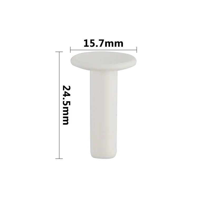 OD 튜브 화이트 하드 플러그 직통 파이프 커넥터, 역삼투 수계 차단 직경 6.5mm 피팅, 1/4 인치