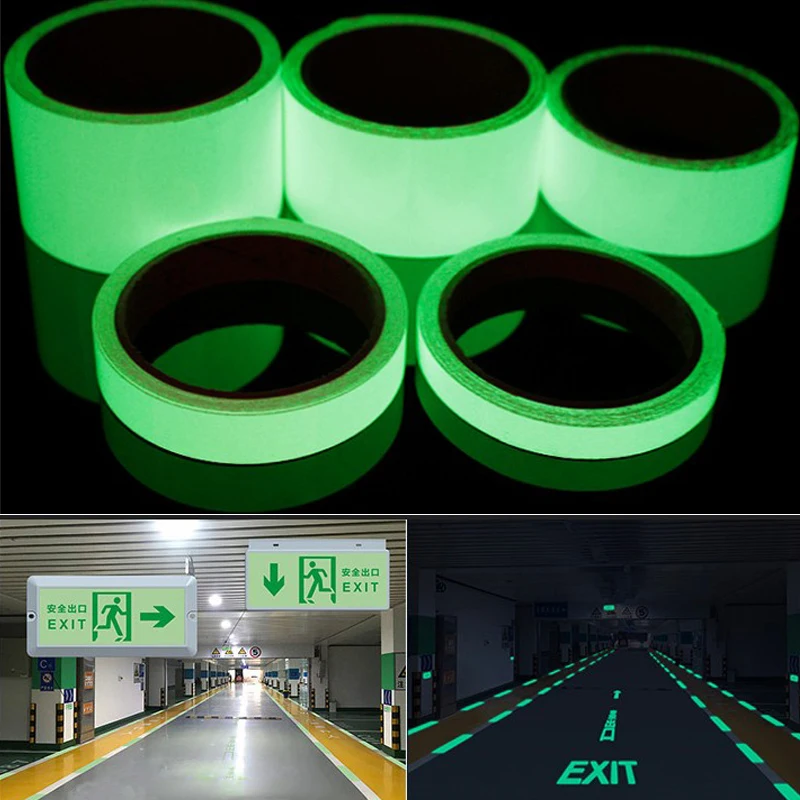 Luminance Glow Removable Waterproof Photoluminescent Glow In The Dark Safety Tape