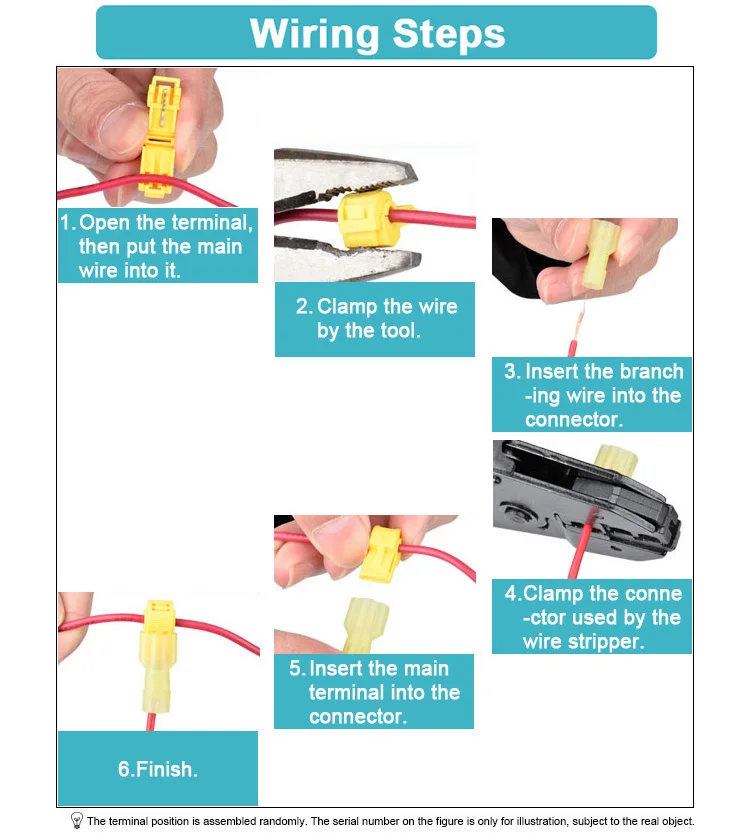 T Tap Type Electrical Connector Fast Wire Terminal Splice and Insulated Male Female for Car Connecting Line