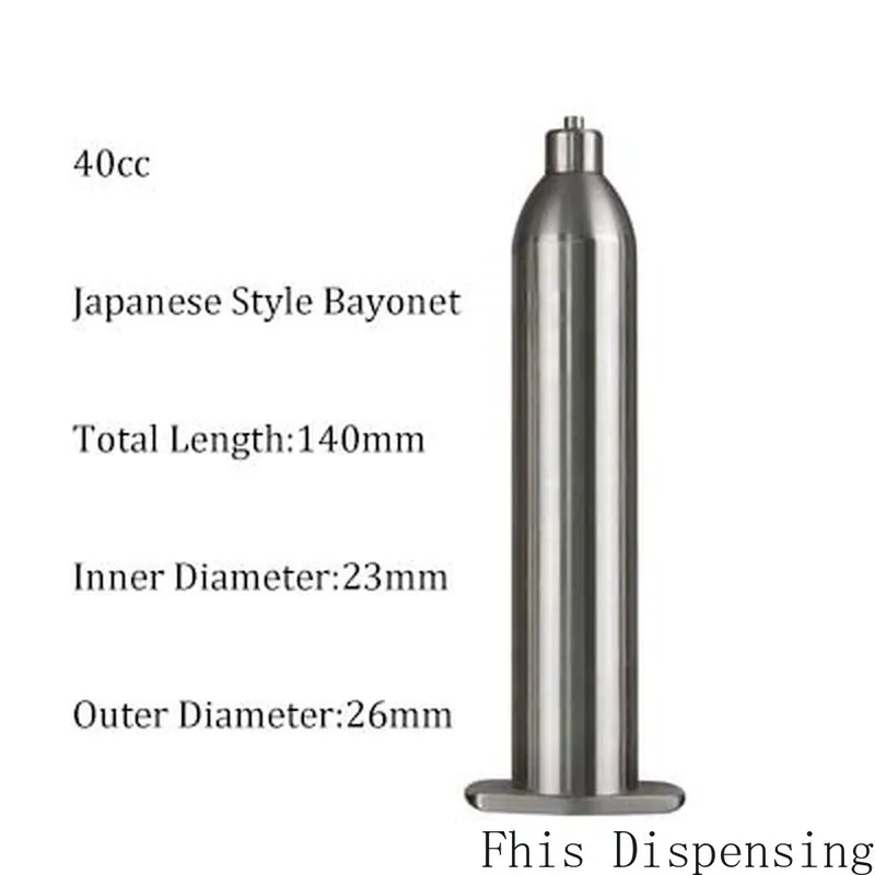 

Corrosion-Resistant Dispensing Syringe 40cc Stainless Steel Cones High Temperature Resistant Syringe