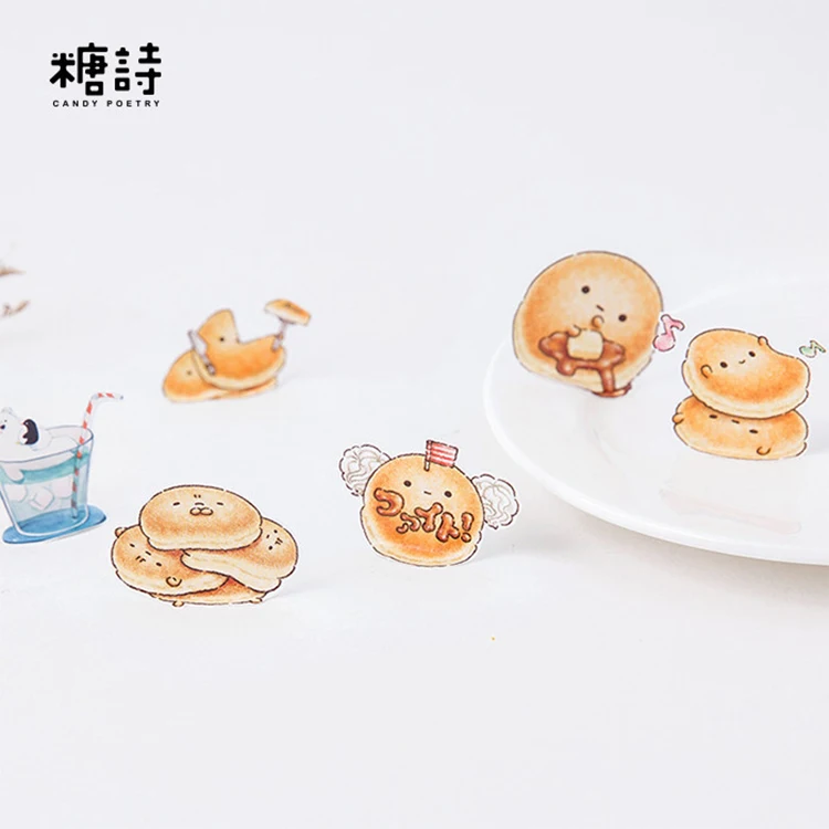 45 Pcs/lot Bread Sticker Decoration DIY Scrapbooking Sticker Stationery Kawaii Handbook Notes Decorative Stickers