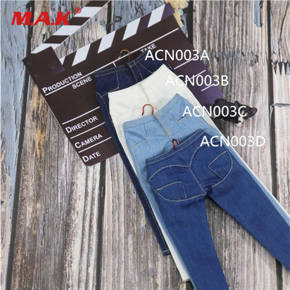 

1/6 ACNTOYS Female Slim Trendy Jeans Pants Clothes Fit 12" Ph TBLeague Figure Body In Stock