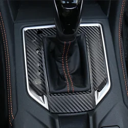 Car Carbon Fiber Central Control Shift Panel Decor Stickers Auto Interior Accessories For Subaru XV Crosstrek GT 2018-2021