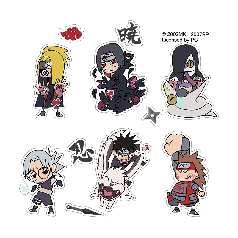 Brdwn NARUTO Hyuga Hinata Sai Gaara Rock Lee Nara Shikamaru Q ver Official Authorization Cosplay Stickers Paster