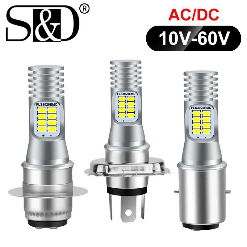 1pc EMC 10000Lm H4 LED Moto H6 BA20D P15D LED Moto Motorcycle Headlight Bulbs White 6000K Hi Lo Lamp DC AC 10V-60V