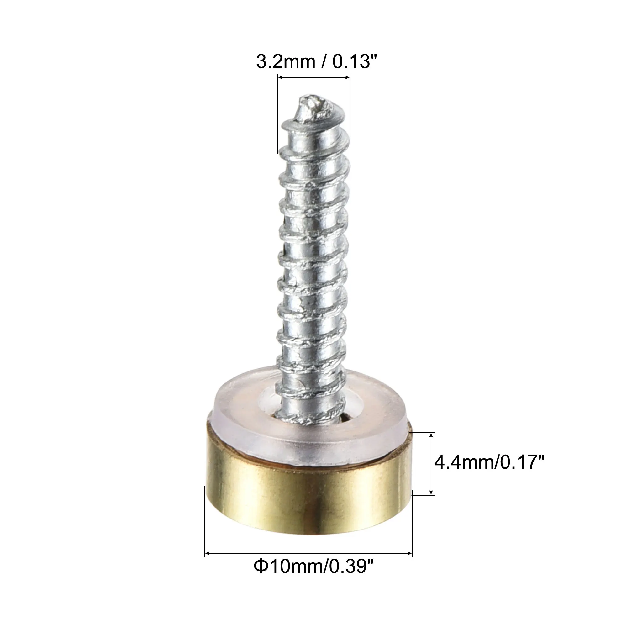Uxcell 12pcs Mirror Screws 10mm/0.39\